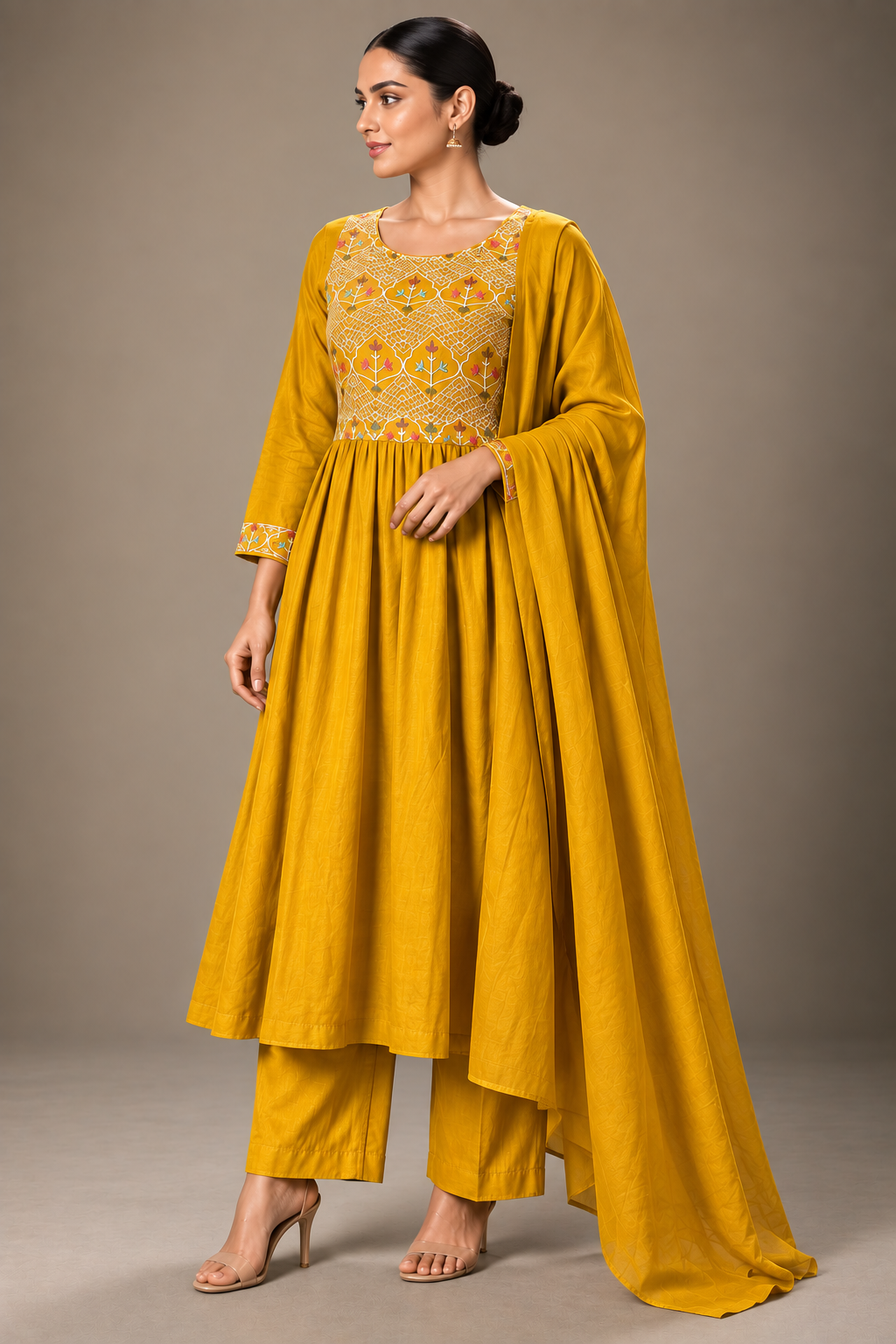 SYLE Noor — Yellow Anarkali