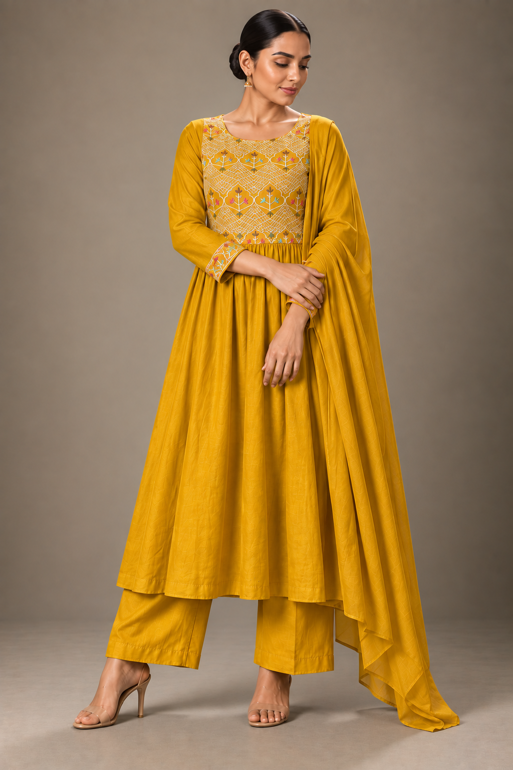 SYLE Noor — Yellow Anarkali